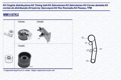 MAGNETI MARELLI 341311071102 -  Комплект ремня ГРМ